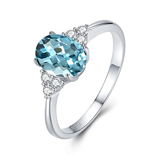 925 Sterling Silber Aquamarin Ringe F R Damen