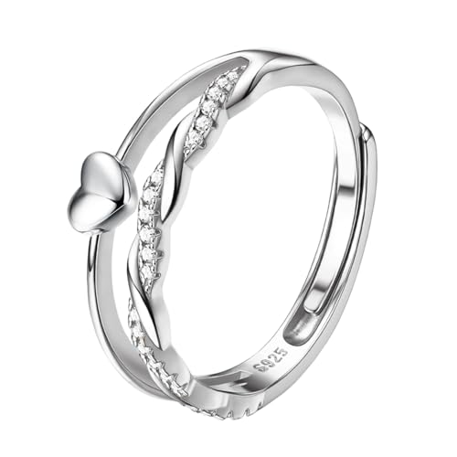 Heeya Ringe Silber 925 F R Damen Herzring