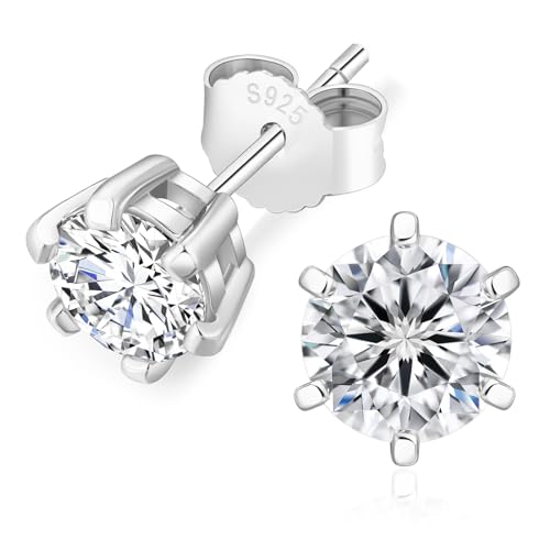 Krkc Co Moissanite Ohrringe 925 Silber 2 Karat