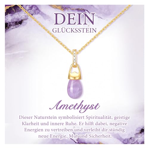 Flheart Amethyst Kette Damen Halsketten F R Frauen