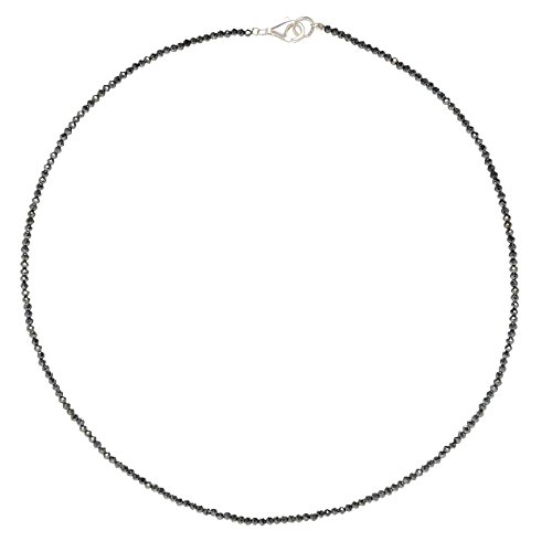 I Be Schwarzers Spinell Collier Kette Silberschwarz 2