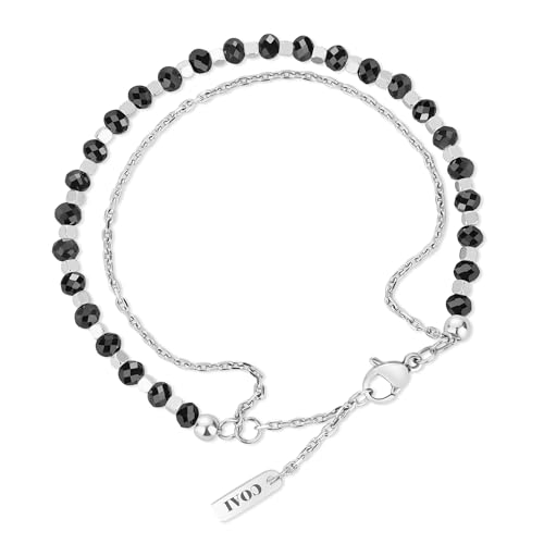 Coai Damen Edelstein Armband Mit Facettiertem Schwarzem Turmalin