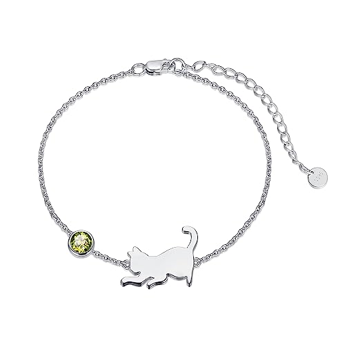 Lonago Katze Armband 925 Sterling Silber Nette Katze