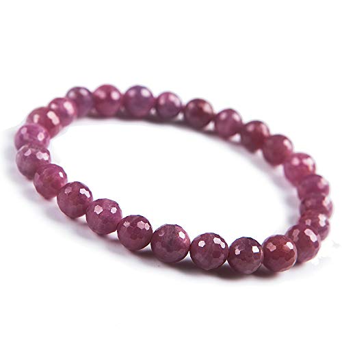 Stone Beads Rubin Armband 7 Mm Kristall Rund