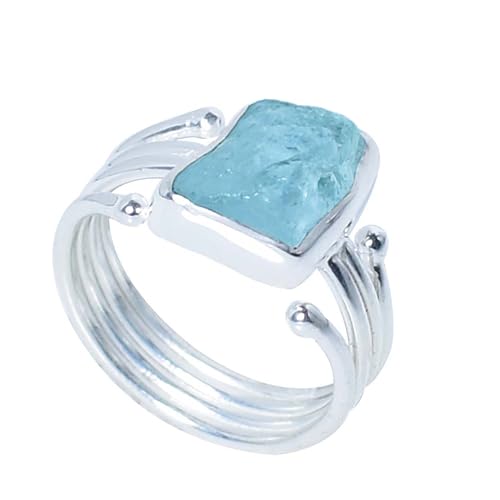 Gems Vibes Nat Rlicher Aquamarin Edelstein Ring In