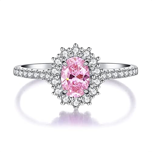 Bellitia Jewelry 925 Sterling Silber Damenring Mit Padparadscha