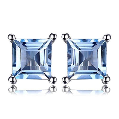 Jewelrypalace Quadrat Schliff 0 7ct Echt Blau Topas