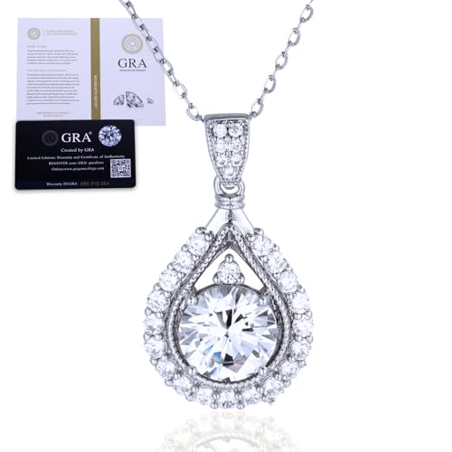 Halukakah Damen Moissanit Halskette Mit Anh Nger D5