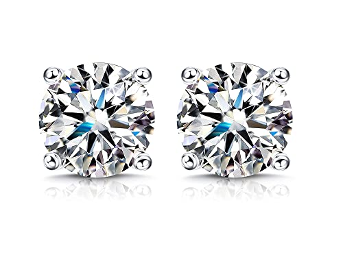 Krfy Moissanite Ohrringe 1 Karat 2 Karat Brillant