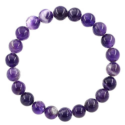 Ouubuuy Amethyst Armband 8 Mm Nat Rliche Edelsteinperlen