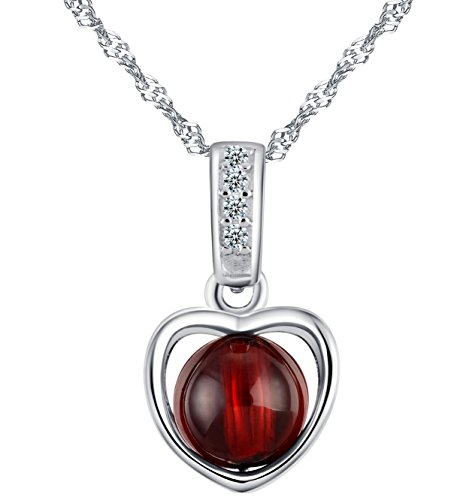 Unendlich U 925 Sterling Silber Granat 3d Herz