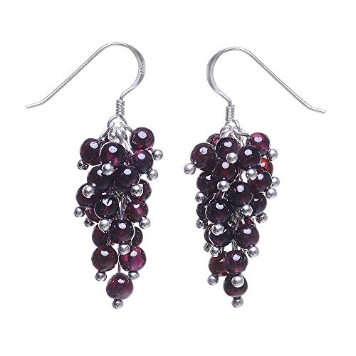 Ohrringe Ohrh Nger Aus Granat 925 Silber Trauben