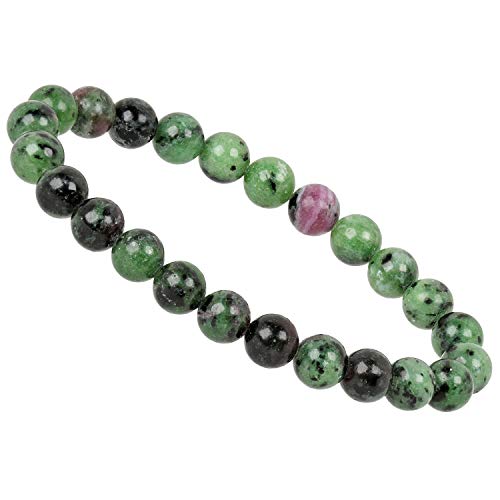 Eledoro Handgefertigtes Edelstein Perlen Stretch Armband Echte Steine