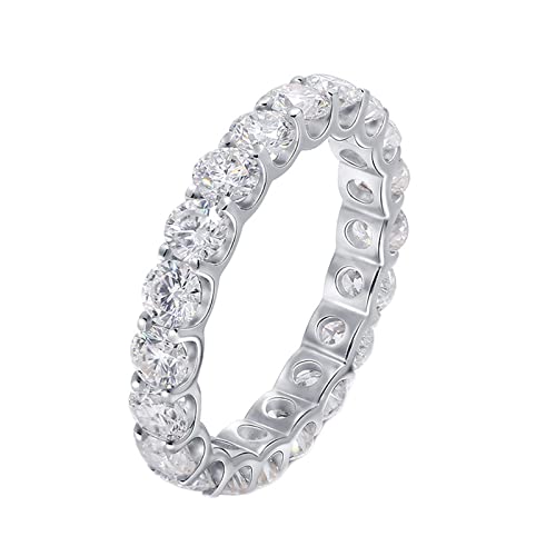 Damenringband 14k 18k Ring Eternity Band 0 1ct