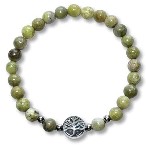 Majas Perlen Peridot Armband Perlen Echt 6mm Lebensbaum