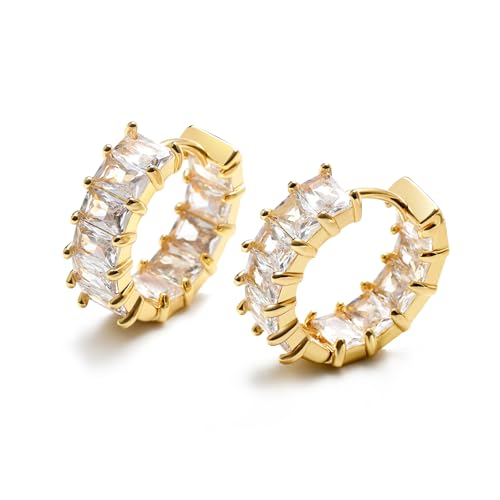 Mesovor Creolen Ohrringe Mit Zirkonia F R Damen