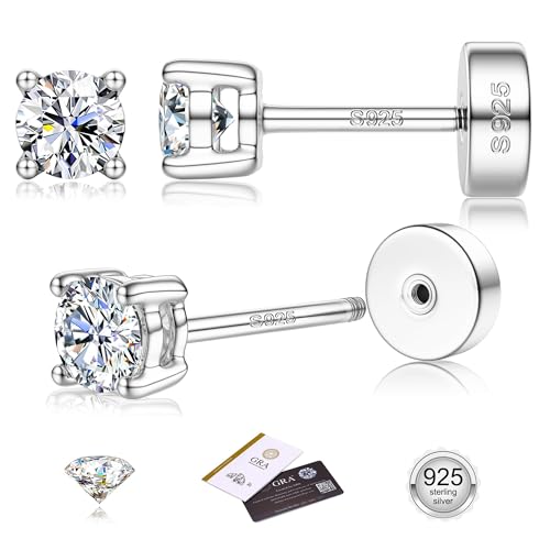 Moissanit Ohrringe 925 Sterling Silber Ohrstecker 2 5mm