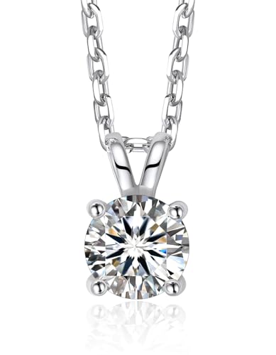Momentwish Moissanite Halskette Damen 0 3 Karat Solit
