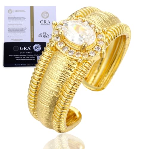 Halukakah Damenring Mit D1 0 Ct Moissanit Aus