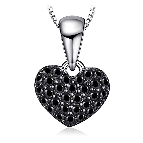 Jewelrypalace Herz Liebe Echte Schwarz Spinell Ketten Anh