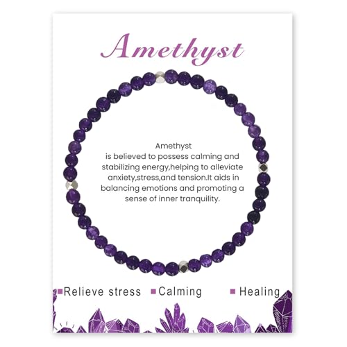 Gusxppd 4mm Stretch Armband Aus Echten Naturstein Perlen