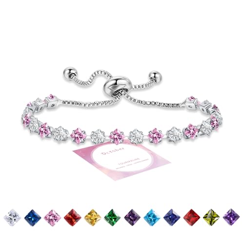 Heeya Armband Damen Tennisarmband Mit Glitzer Geburtsstein Zirkonia