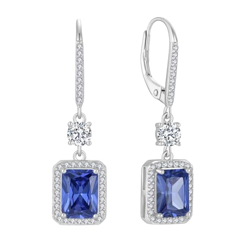 Fj Quadrat Prinzessschliff H Ngend Ohrringe Damen 925