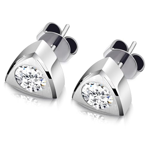 Jeroot 0 5ct Moissanit Ohrsteckern In Dreiecke Funkelnden