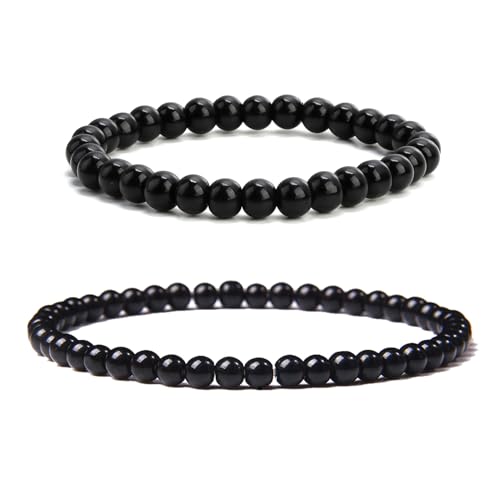 Rumgug 2 St Ck Schwarzer Turmalin Armband 4