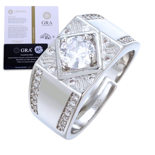 Halukakah Herrenring Mit D1 0 Ct Moissanit Aus