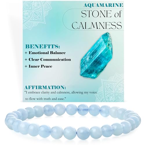 Bivei Aquamarin Gelassenheit Perlenarmband F R Frauen 6mm