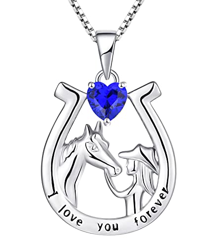 Yl Hufeisen Halskette 925 Sterling Silber Schliff September