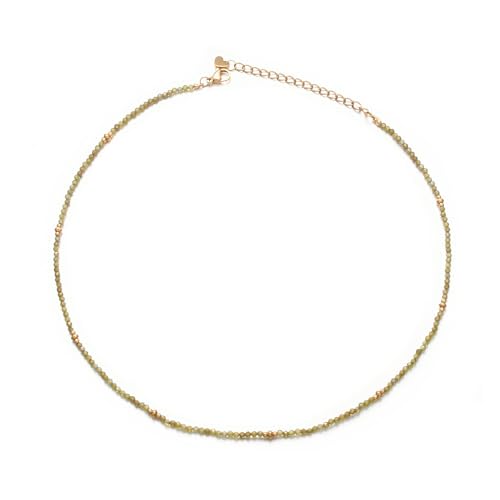 Aleasha Peridot Halskette Damen 2mm Gr Ner Boho