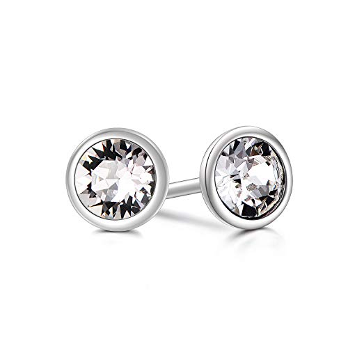 Aoboco Simulierter Diamant Moissanite Ohrringe Ohrstecker 925 Silber