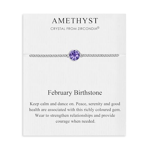 Philip Jones Februar Amethyst Geburtsstein Fu Kettchen Mit