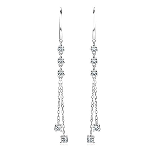 Lumineux H Ngende Ohrringe In Wei Gold Optik