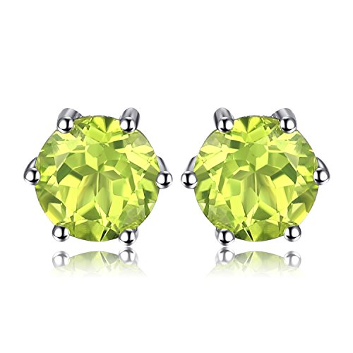 Jewelrypalace Rundschliff 1 1ct Echt Peridot Ohrstecker Silber
