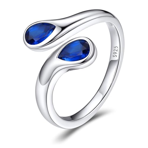 Bestyle Ring Silber 925 Damen Offen Verstellbare Ring