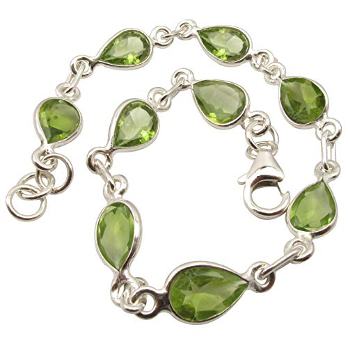 Silverstarjewel 925 Feinsilber 6 X 9 Mm Peridot