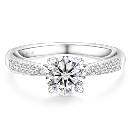 Krkc Co Verlobungsring Damen Moissanite Ringe 1 Karat