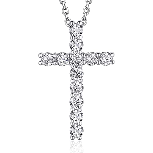 Momentwish Kreuz Kette 1 2 Karat Moissanite Diamant