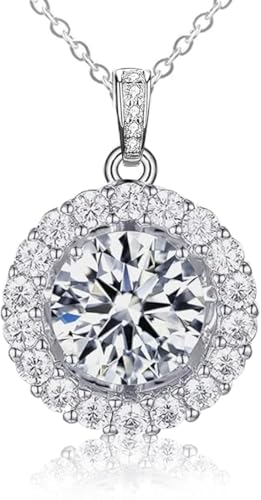 Damenschmuck Halskette Mit Moissanit 1ct Moissanit Diamant Anh