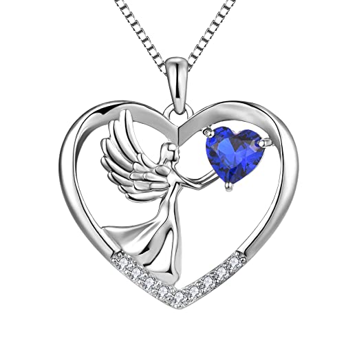 Yl Engel Kette 925 Sterling Silber September Geburtsstein