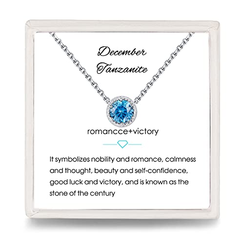 Presentski Kette Geburtsstein Dezember Tansanit Kette Anh Nger