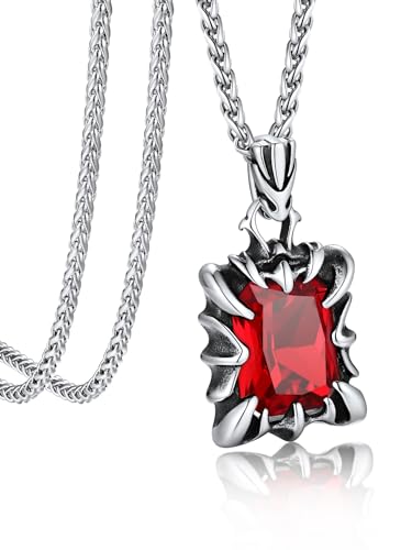 Bandmax Kette Mit Stein Rote Kette Herren Damen