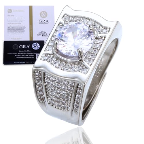 Halukakah Herrenring Mit D2 0 Ct Moissanit Aus