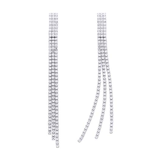 Quke Zirkonia Kristall Quaste Ohrh Nger Lange Tropfen