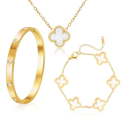 18k Vergoldet Vierbl Ttriges Kleeblatt Armband 18k Vergoldet