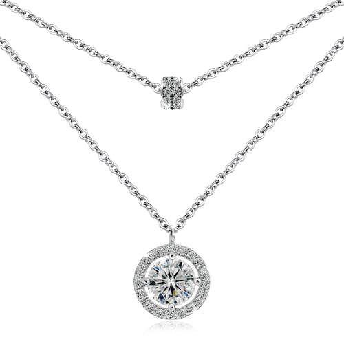 Maison Dianie Moissanit Halskette F R Damen Kette