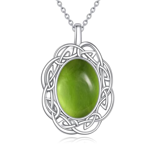 Yafeini Peridot Kette F R Damen 925 Sterling